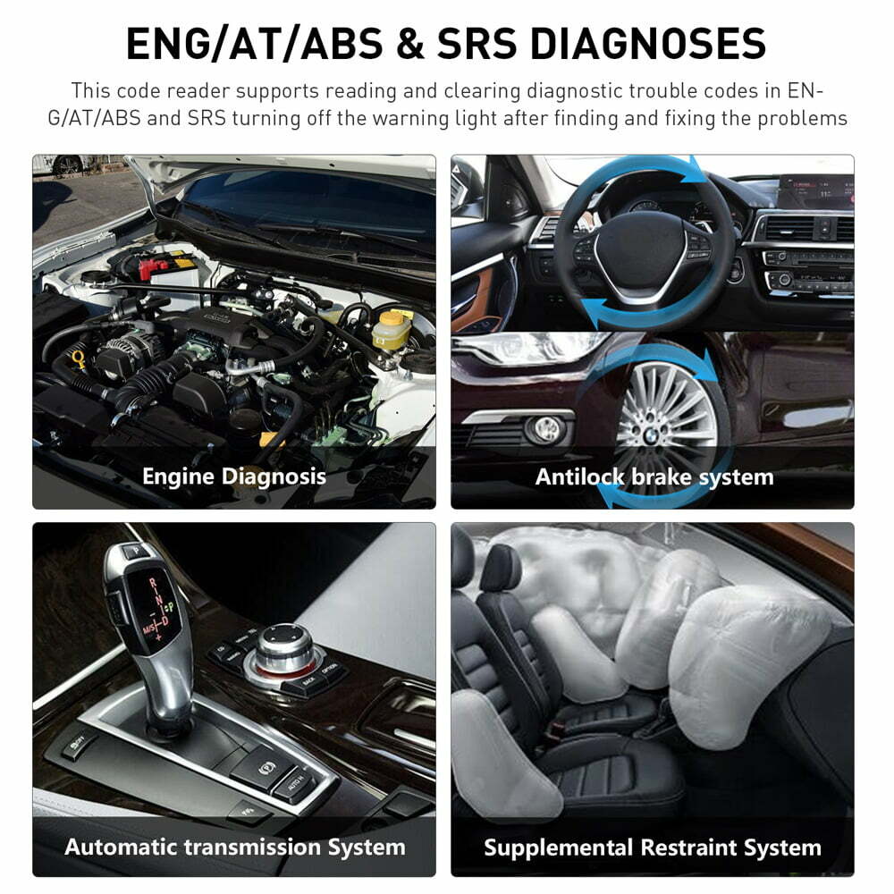 LAUNCH CRP123 OBD2 Car Diagnostic Scanner Tool Code Reader Check Engine ABS SRS