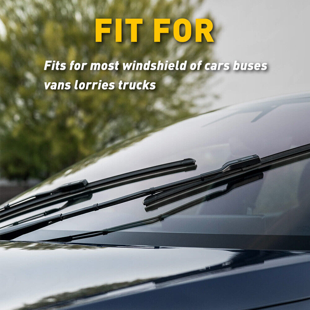 8PCS 28" 6mm Car Bus Rubber Universal Frameless Windshield Wiper Blade Refill