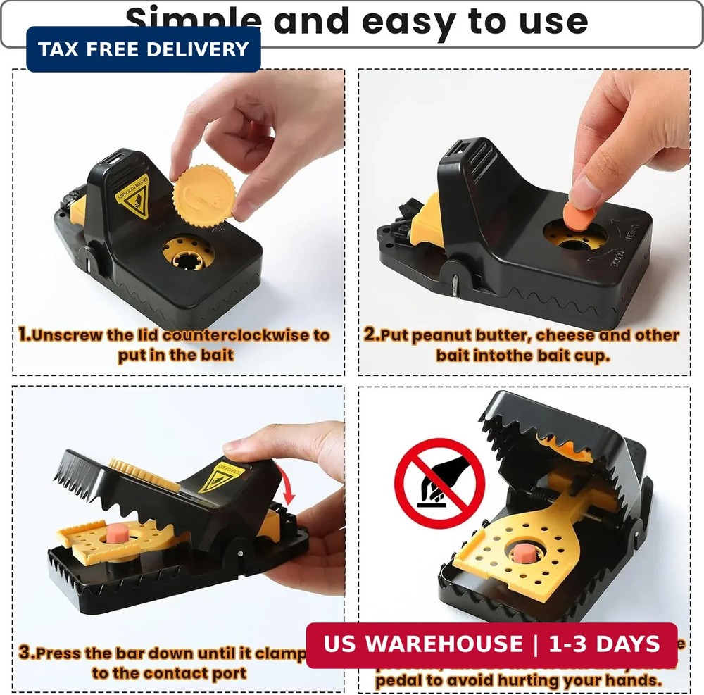 Mouse Traps, Rat Trap Quick Effectively Best Mouse Trap, Reusable Plastic Mouset