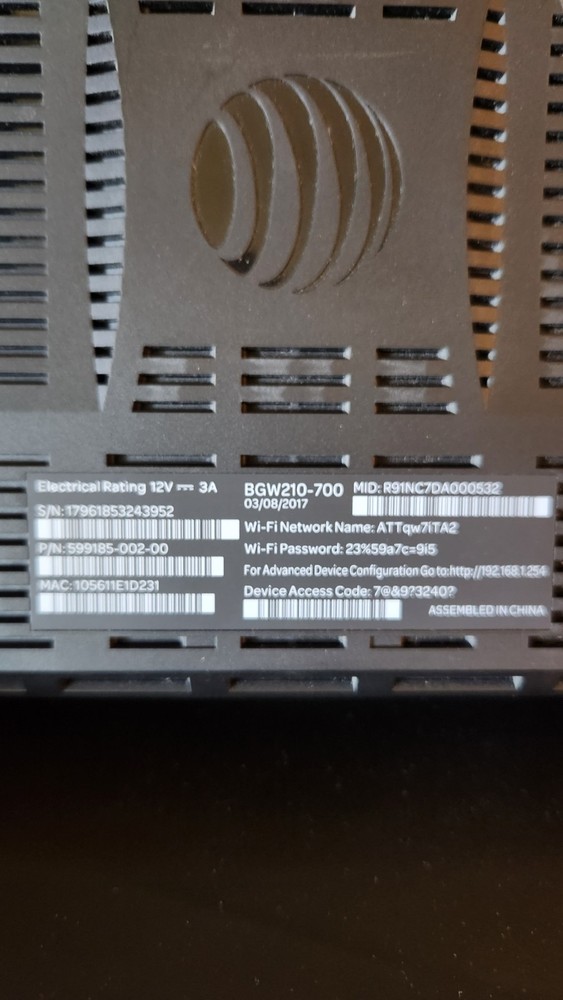 Used ATT BGW210  WPS good condition