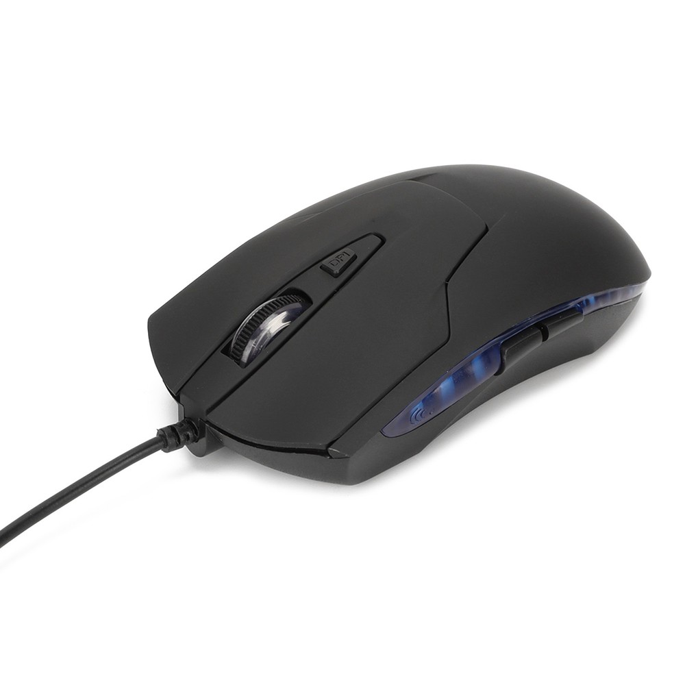 Wired Mouse Blue Backlit Type C Ergonomic Multimedia Keys Adjustable DPI Gaming