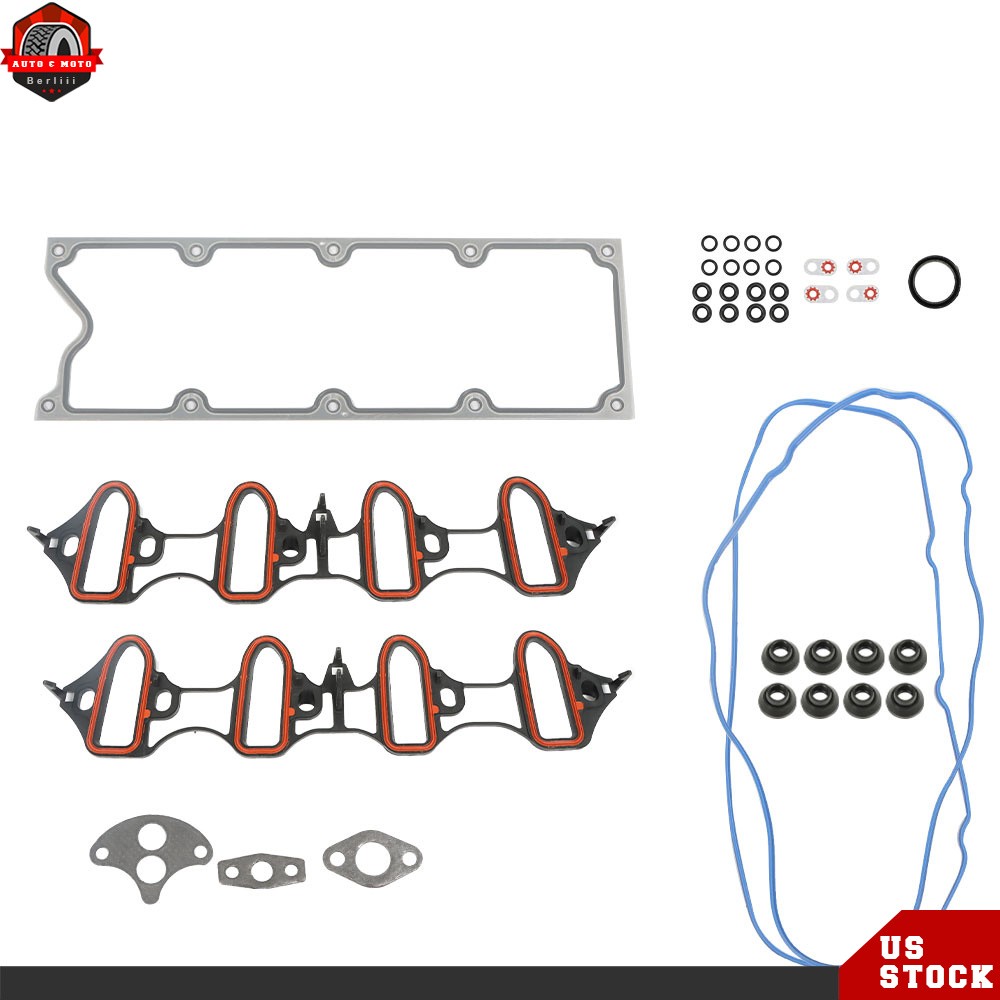 Intake Manifold Gasket Kit For GMC Yukon Chevrolet Silverado 1500 4.8L 5.3L 6.0L