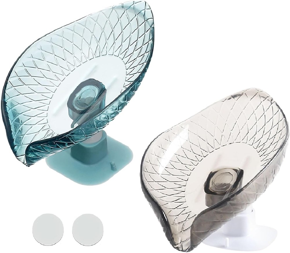 Self Draining Soap Dish Suction Cup 2 Pack