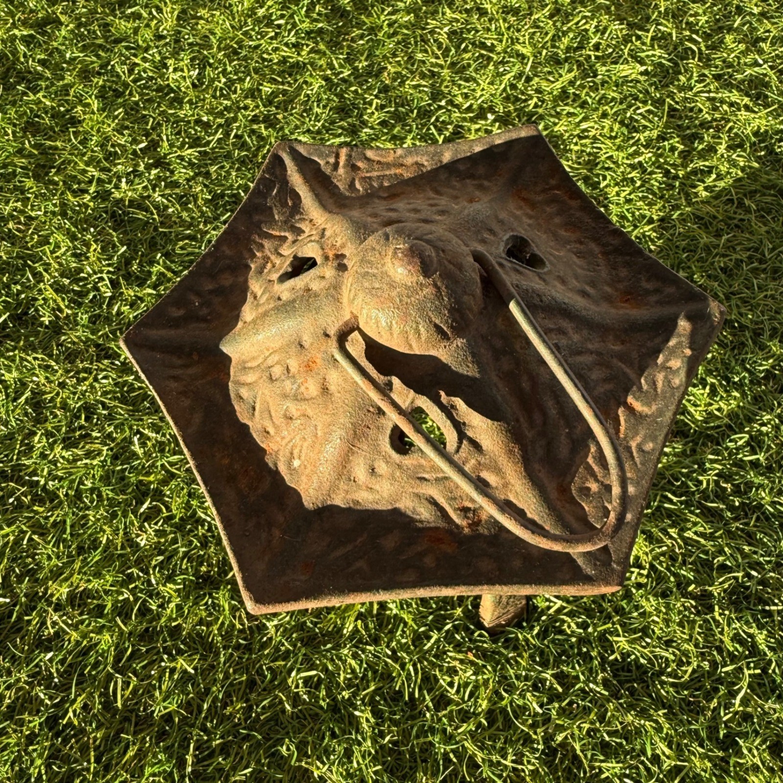 Vintage Japanese Cast Iron Pagoda Garden Candle Lantern 1940s