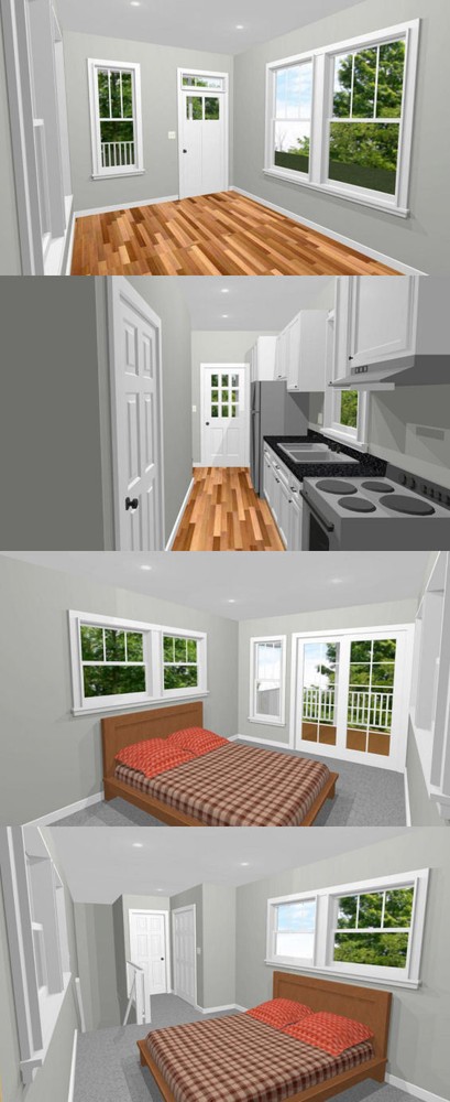 10x28 Tiny House -- 475 sq ft -- PDF Floor Plan -- Model 3