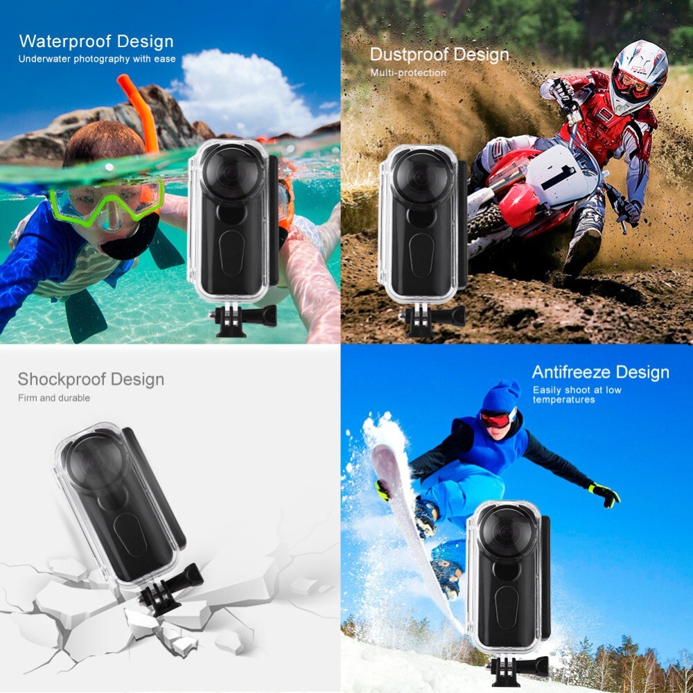 Acrylic Waterproof Diving Case Shell Protective Cover for Insta360 ONE X Camera