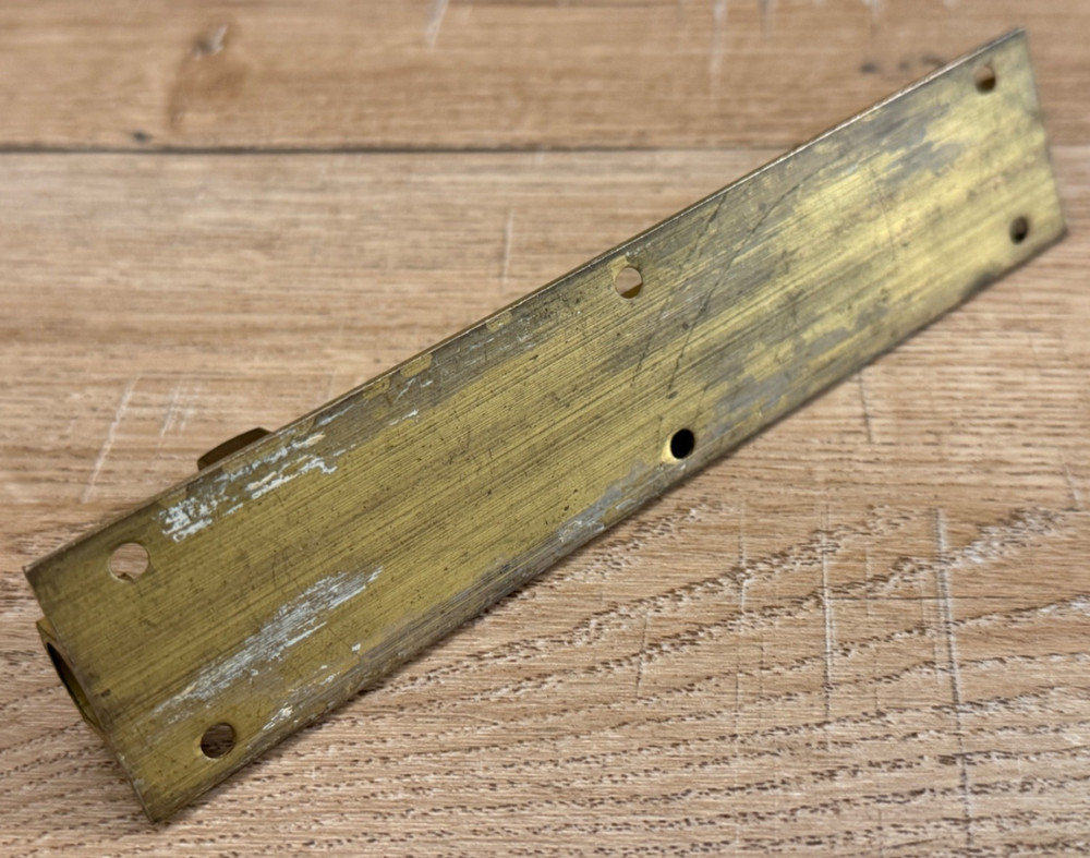 VINTAGE SOLID BRASS 6" SLIDE BOLT DOOR BOLT