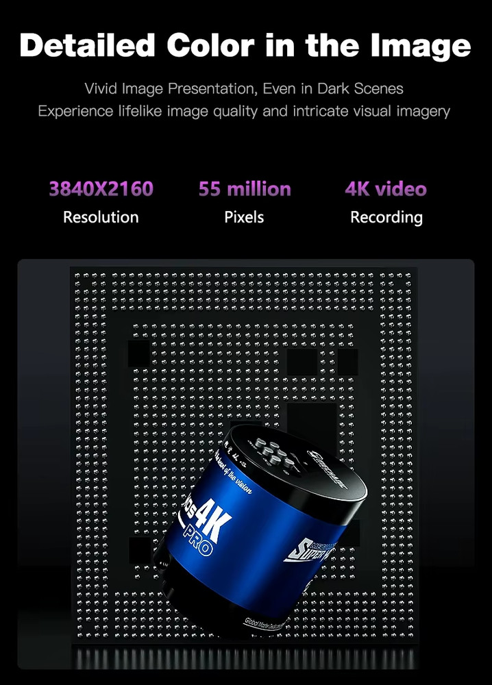 55MP Microscope Camera HD 4K HDMI & Type-C Remote Control |C/CS Lens