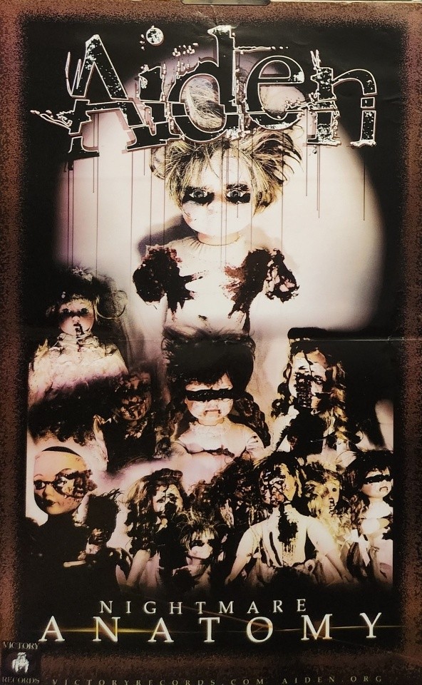 Aiden 2005 Nightmare Anatomy Victory Records Promo Poster VG++ New Old Stock