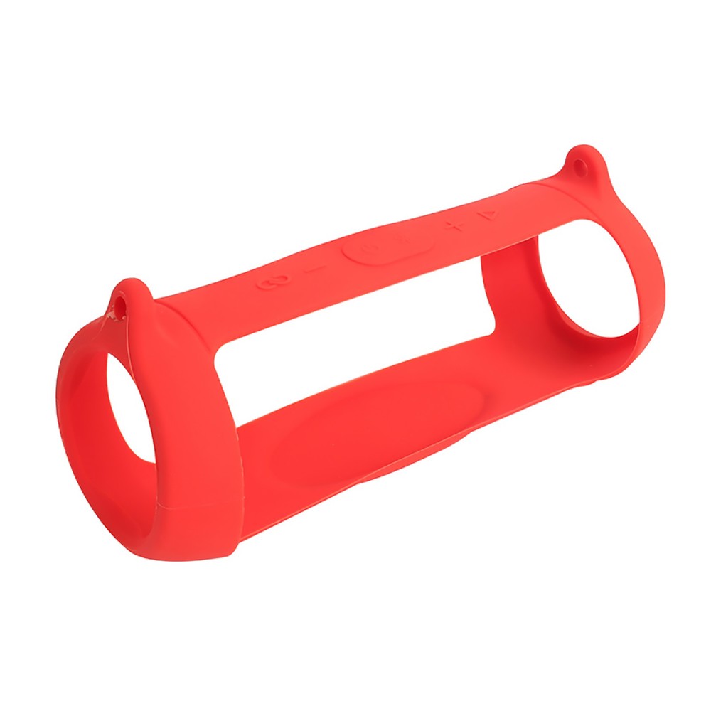 Red Silicone Cover Case Kit With Strap For JBL Charge 5 Bluetooth Speaker