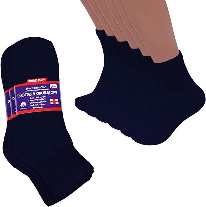 Men Diabetic Ankle Quarter Socks Wholesale Bulk Lots Health Circulatory 9-15