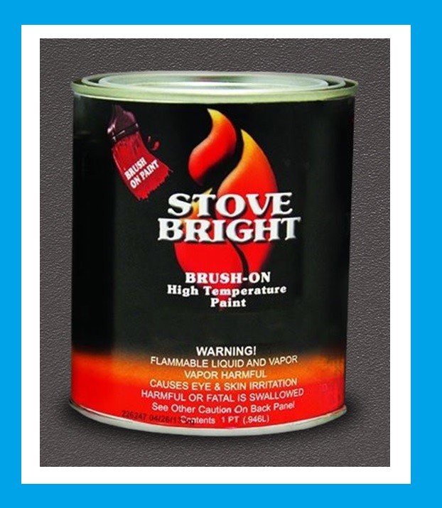 STOVE BRIGHT 1200-Degree F Brush-On Stove Paint, 16 Fluid OZ Black #62M290 SATIN