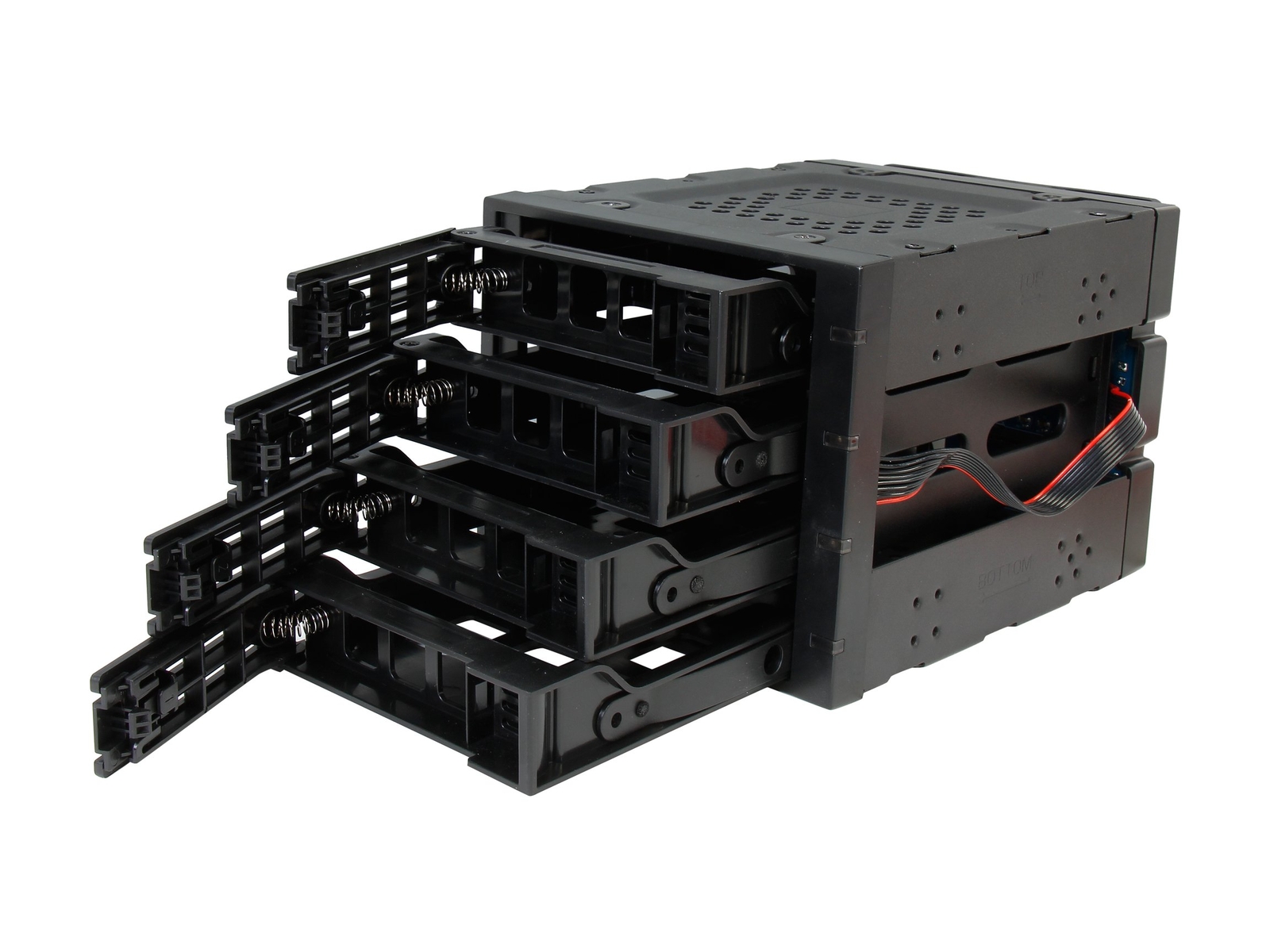 Rosewill 3 x 5.25-Inch to 4 x 3.5-Inch Hot-swap SATAIII/SAS Hard Disk Cage-Black