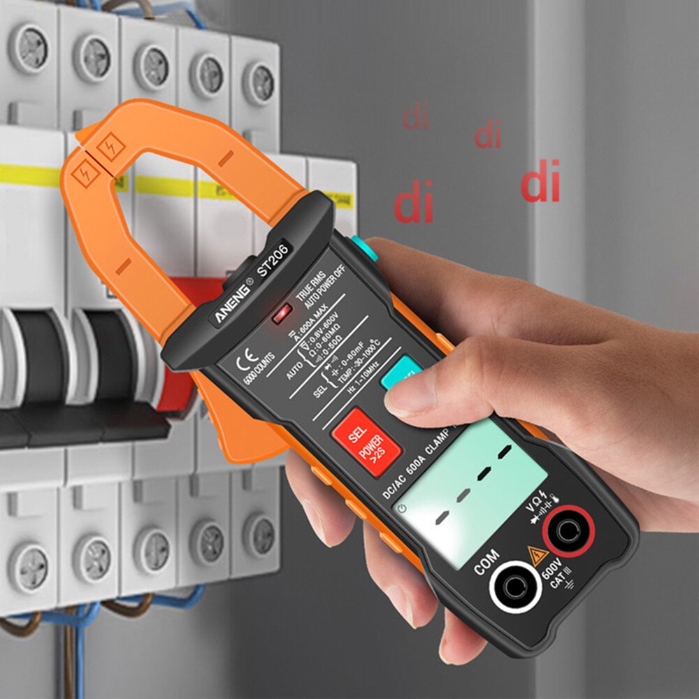 ST206 Digital Clamp Meter Auto Range Electrical Current Tester Measurement Tools