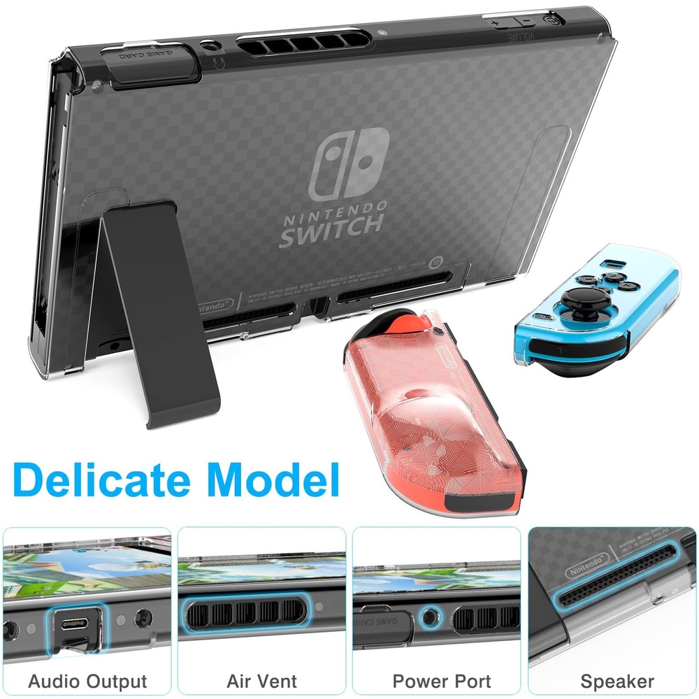 HEYSTOP Case Compatible with Nintendo Switch, Dockable Soft TPU Protective Ca...