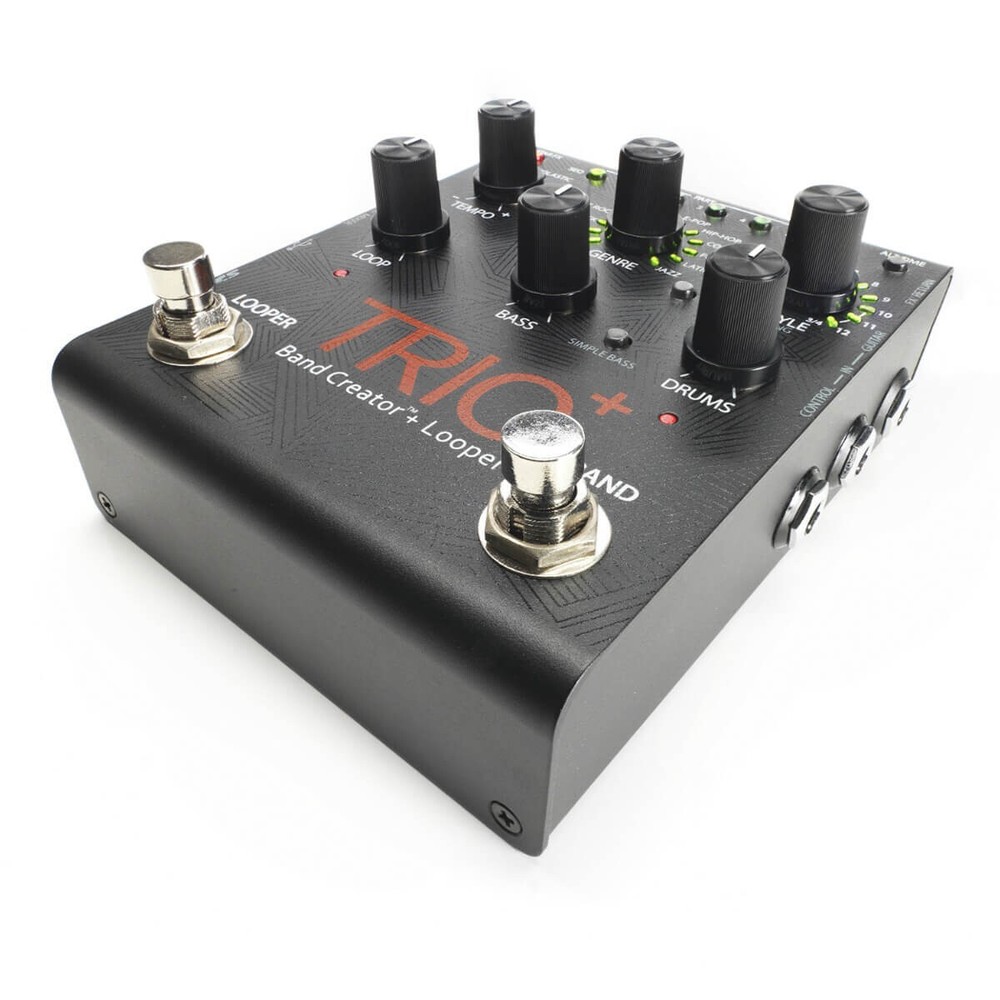 DigiTech Trio+ Band Creator Plus Looper Guitar Effects Pedal with 2 Patch Cables
