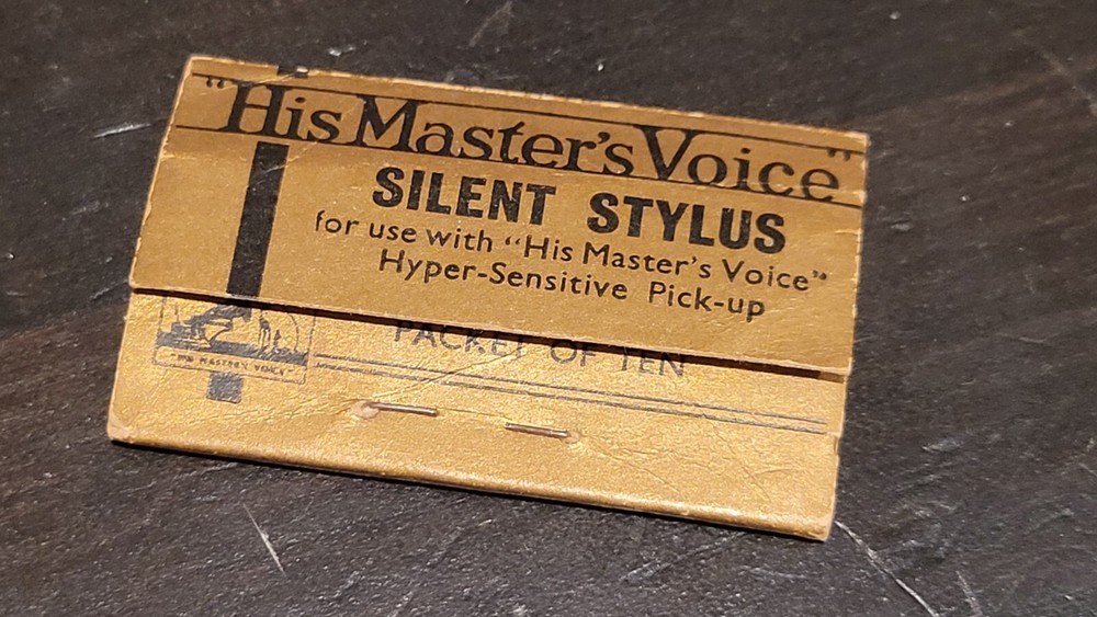 Gramophone phonograph needle Packet Hmv Silent Stylus Empty