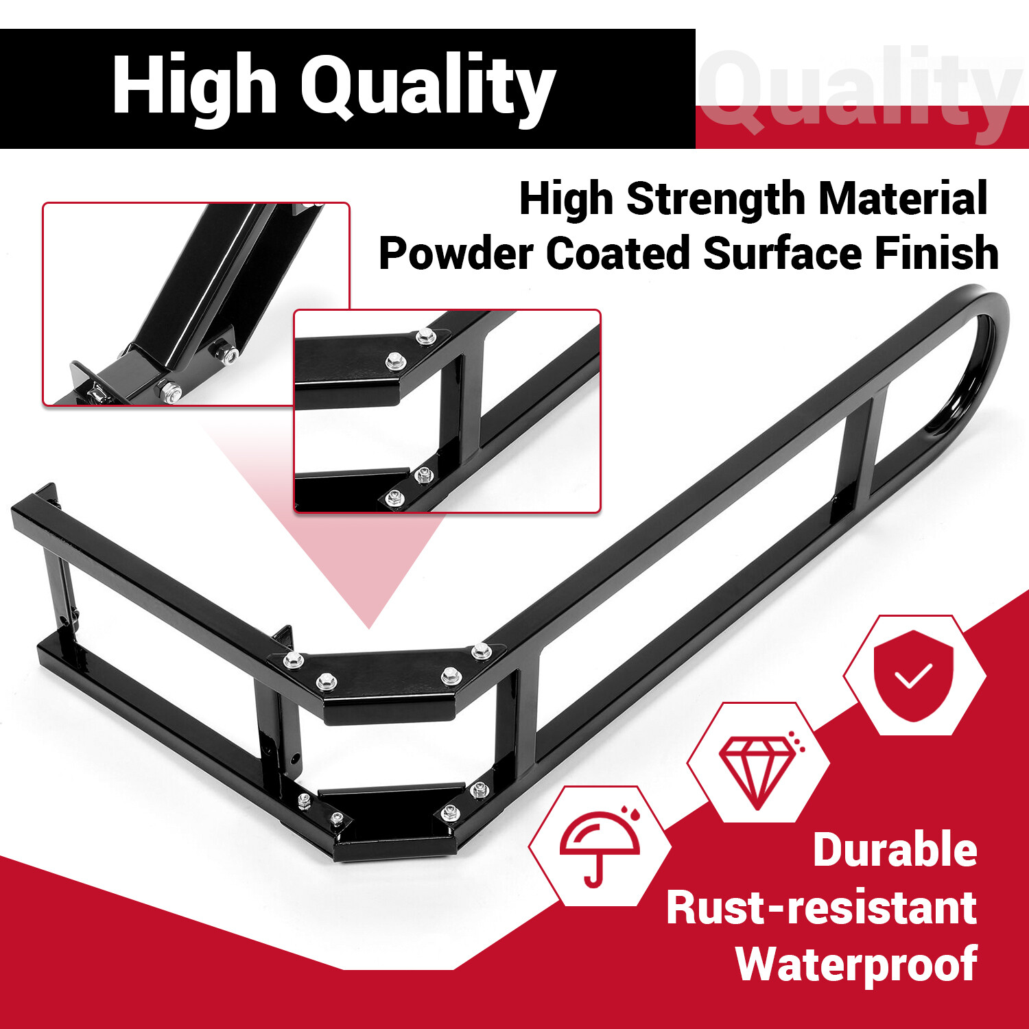 For Club Car Precedent Golf Cart Flip Folding Rear Back Seat Kit - Black Seats