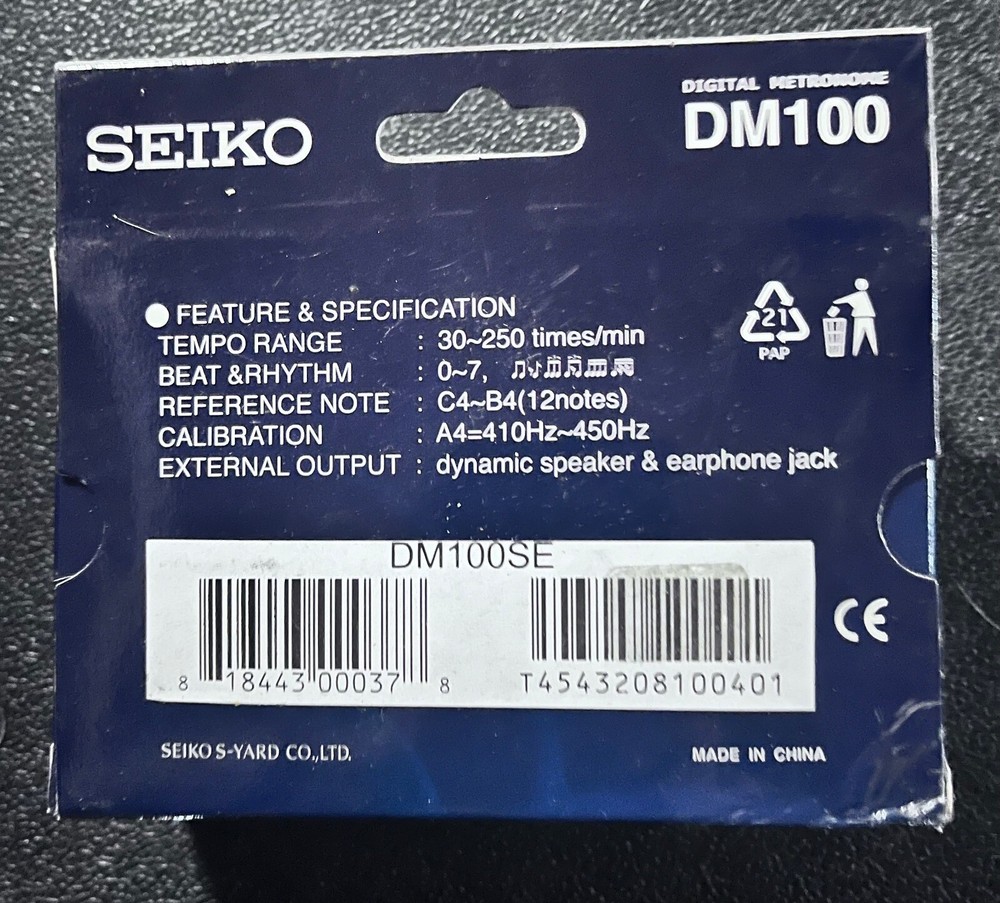Seiko DM100 Digital Metronome
