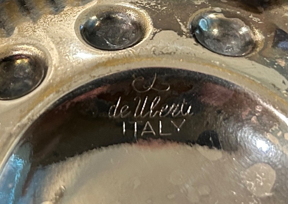 vintage deUberti Italian silver plated tastevin