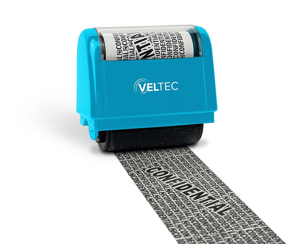 ID Protector Ink Roller - Identity Theft Protection Roller Stamp (Blue, Stamp...
