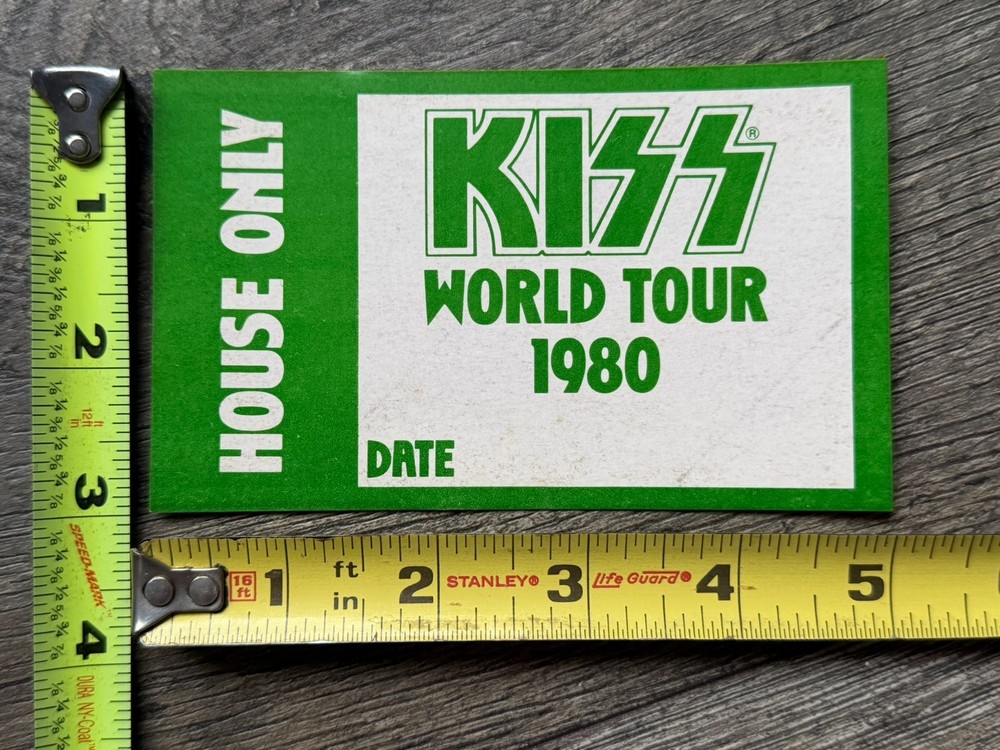 KISS Pass Unmasked Concert Tour 1980 House Green Glossy Peter Vintage Aucoin