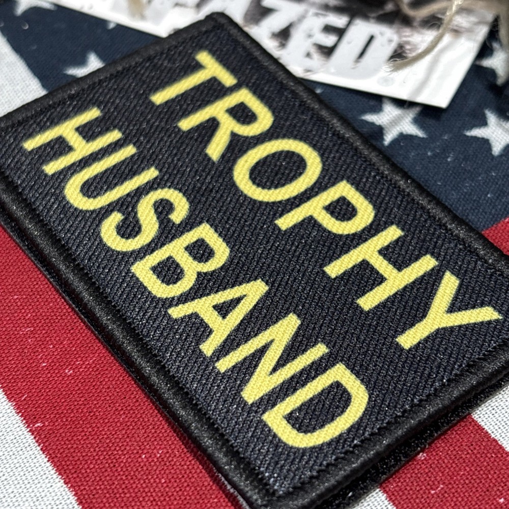 Trophy Husband Tactical Hook Loop Patch High Quality 2x3