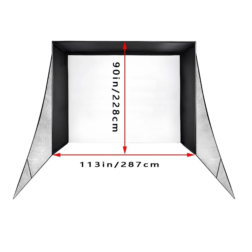 10FT Golf Simulator Enclosure Net Complete Training Aid Kit w/ Practice Screen