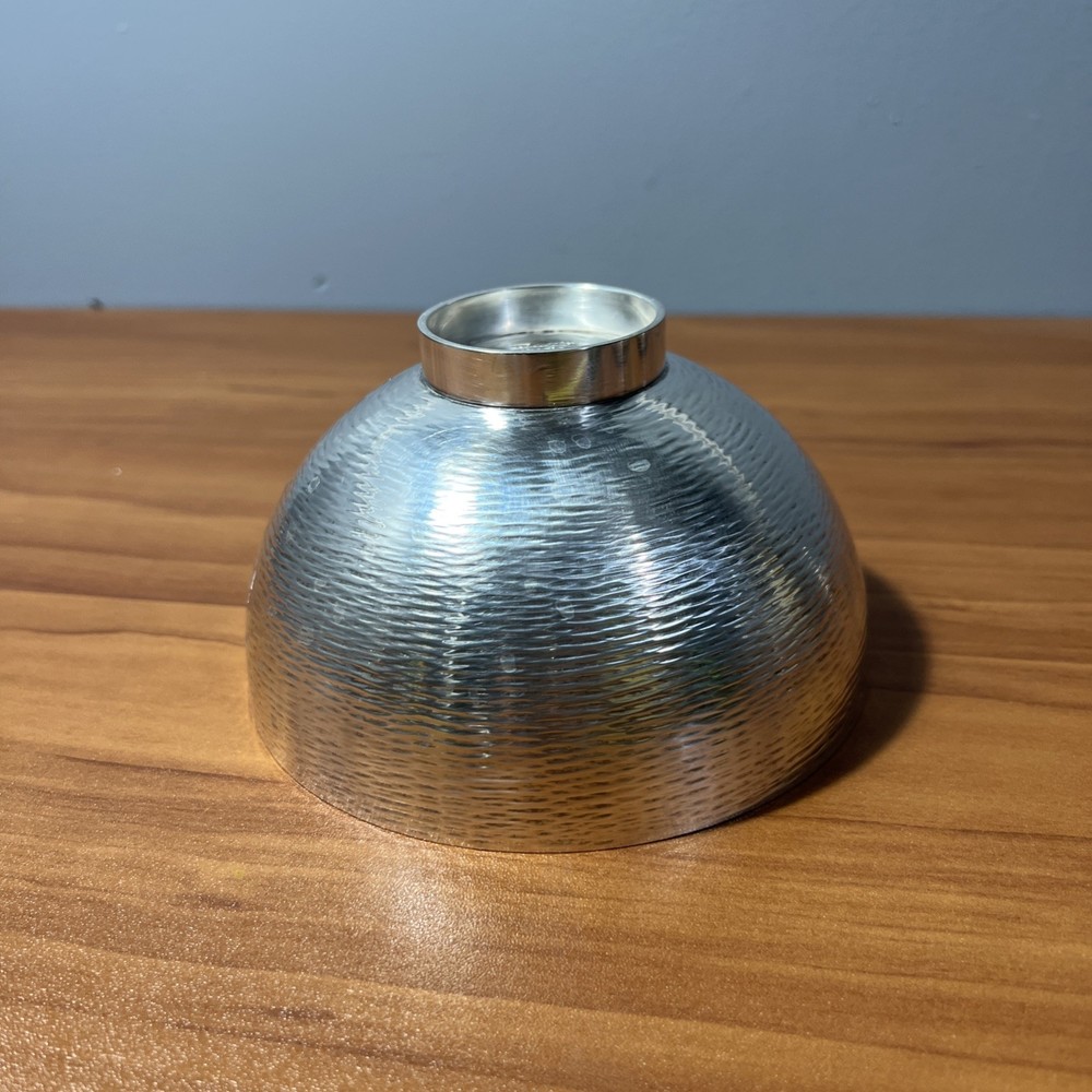 Vintage Zanetto Studio Hammered Silverplate Footed Bowl