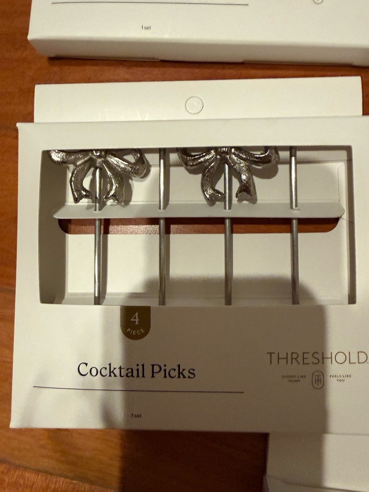 threshold bow silver cocktail Party picks lot