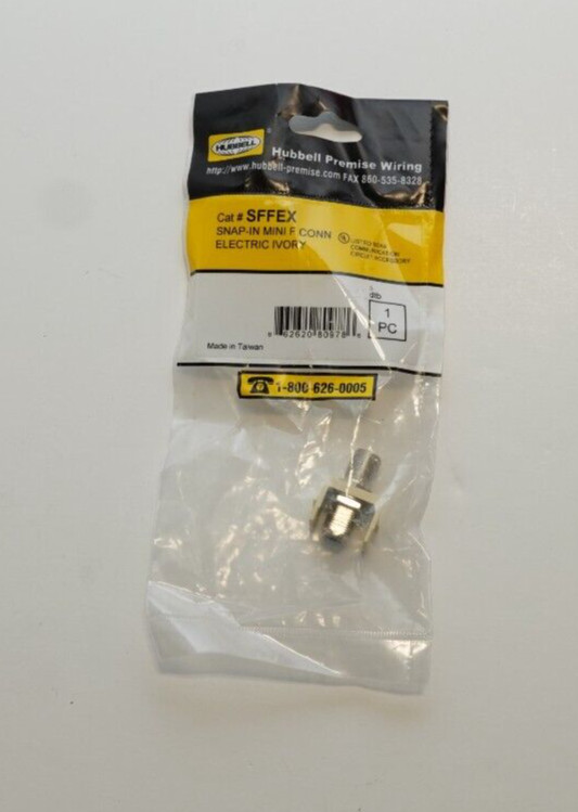 Hubbell SFFEX Snap in Mini F connector