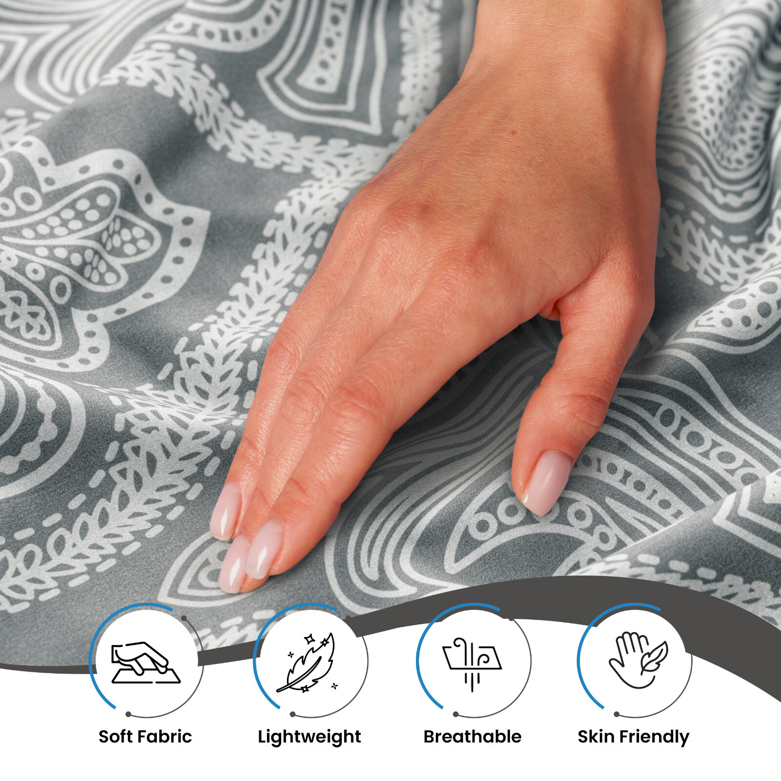 Luxury Deep Pocket 6 Piece Bed Sheet Set 1800 Series Hotel Comfort Paisley Sheet