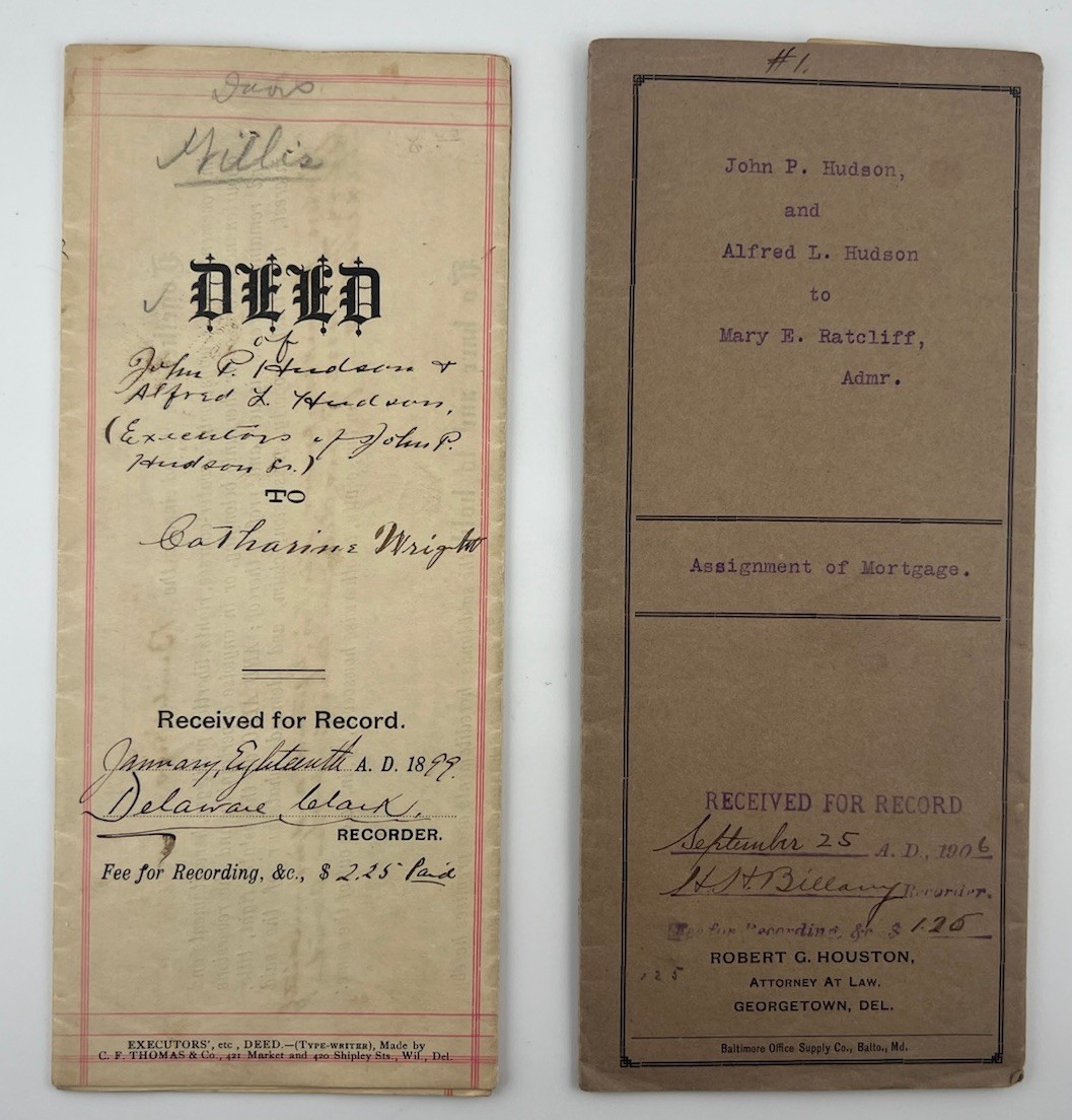 Antique 1865 Deed, 1899 Deed & Mortgage, and 1906 Mortgage Documents - Delaware