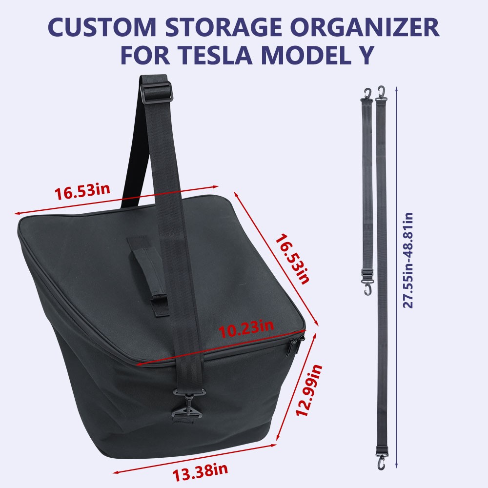 2PCS For Tesla Model Y Frunk Insulation Cooler Bag Front Trunk Storage w/Strap