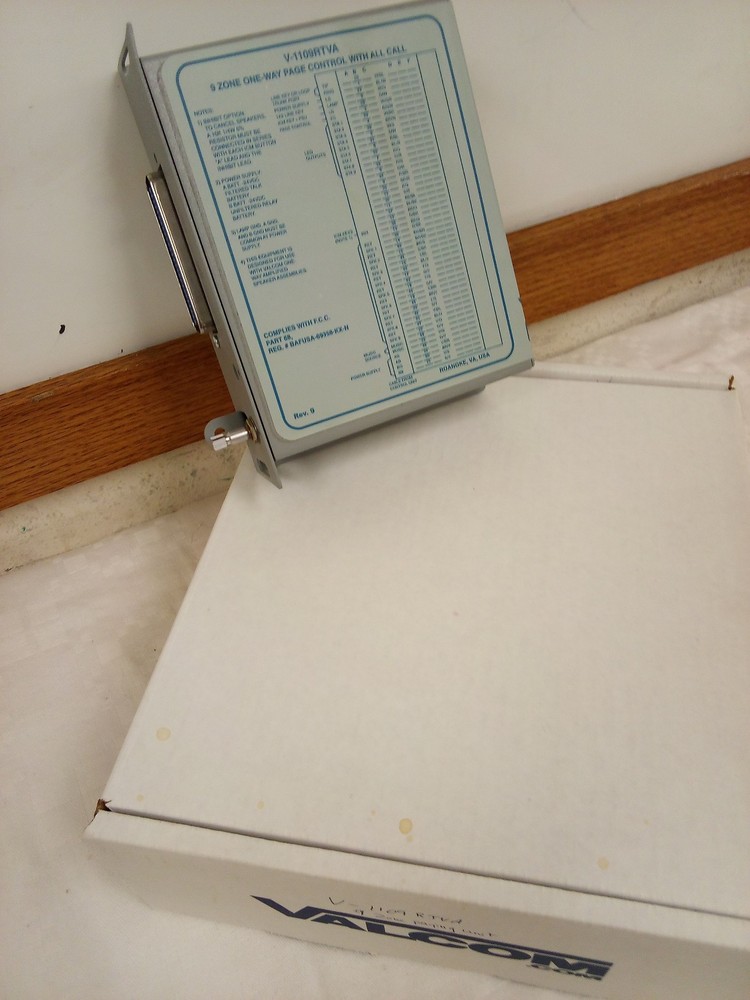 Valcom V-1109RTVA 9-Zone Page Control Intercom - Pre-owned