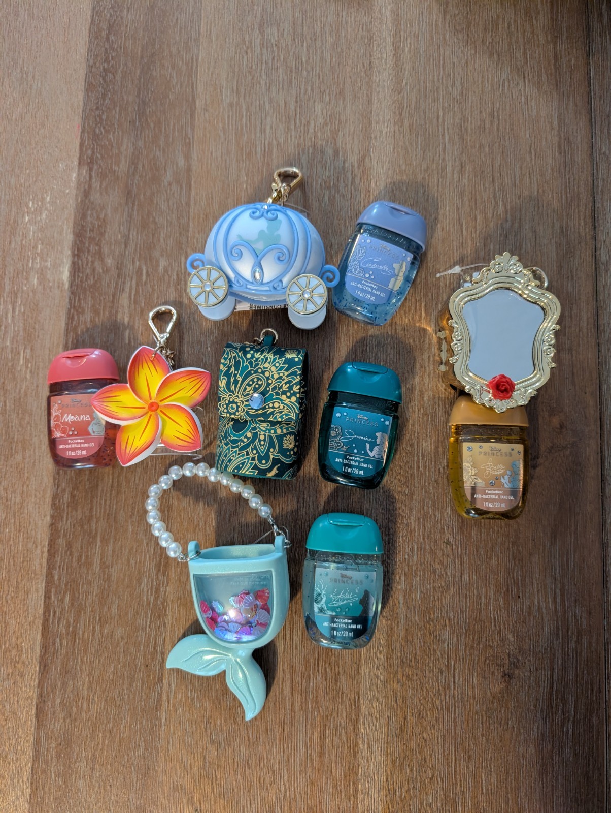 Bath And Body Works Disney Princess Collectible Hand Sanitizer Holders And Gel