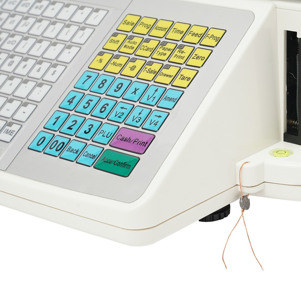 White Electronic Price Computing Scale Four-window Label Thermal Printer Scale