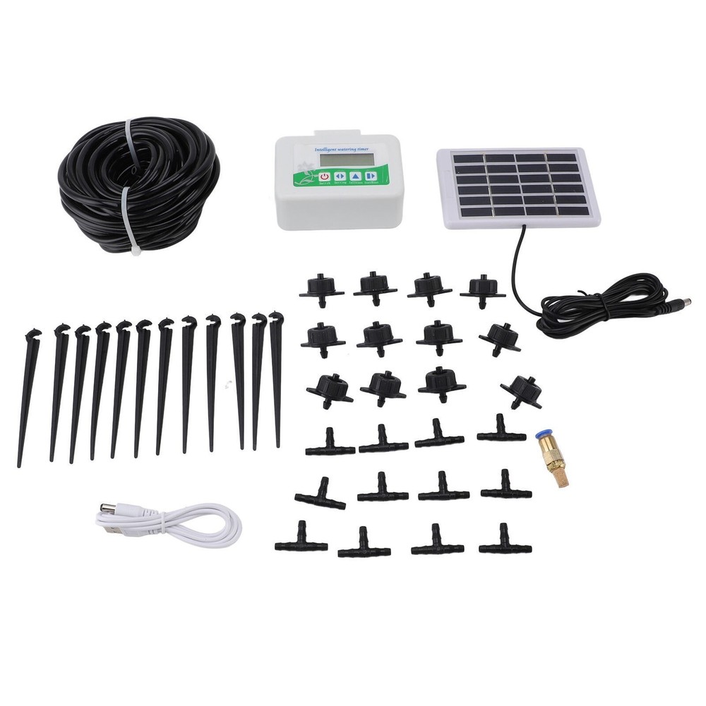 Intelligent Watering Timer Programmable Energy Saving with Solar Panel Automatic