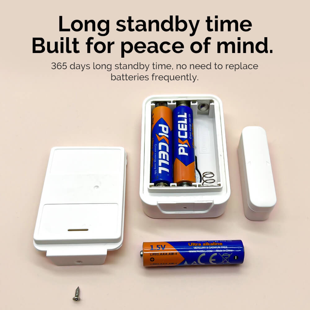 Wireless Voice Door Alarms When Opened 90dB Adjustable Volume Window Alert 3Pack