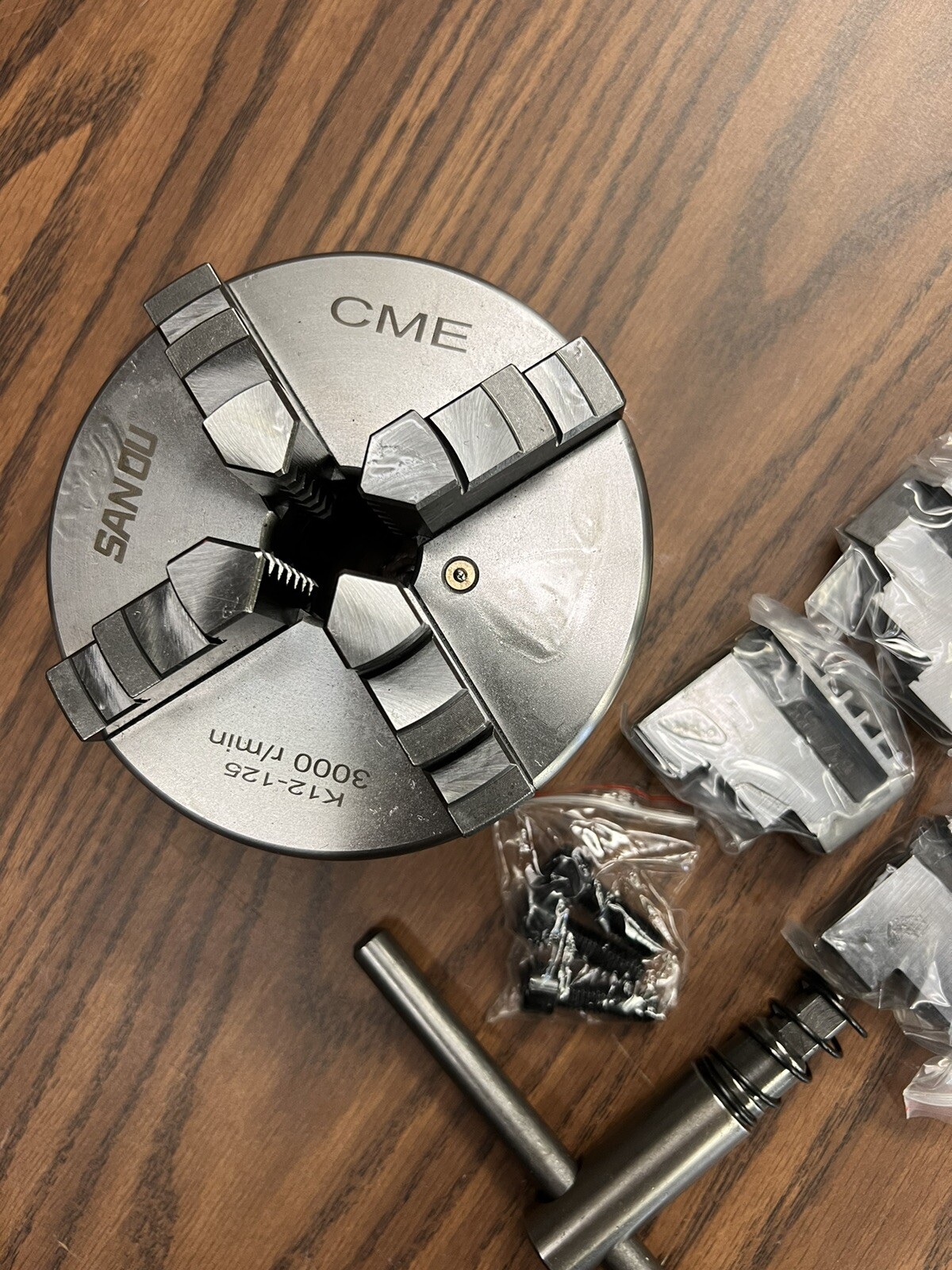 5” 4-JAW SELF-CENTERING LATHE CHUCKS with extra jaws, #0504-SF Free Ship USA