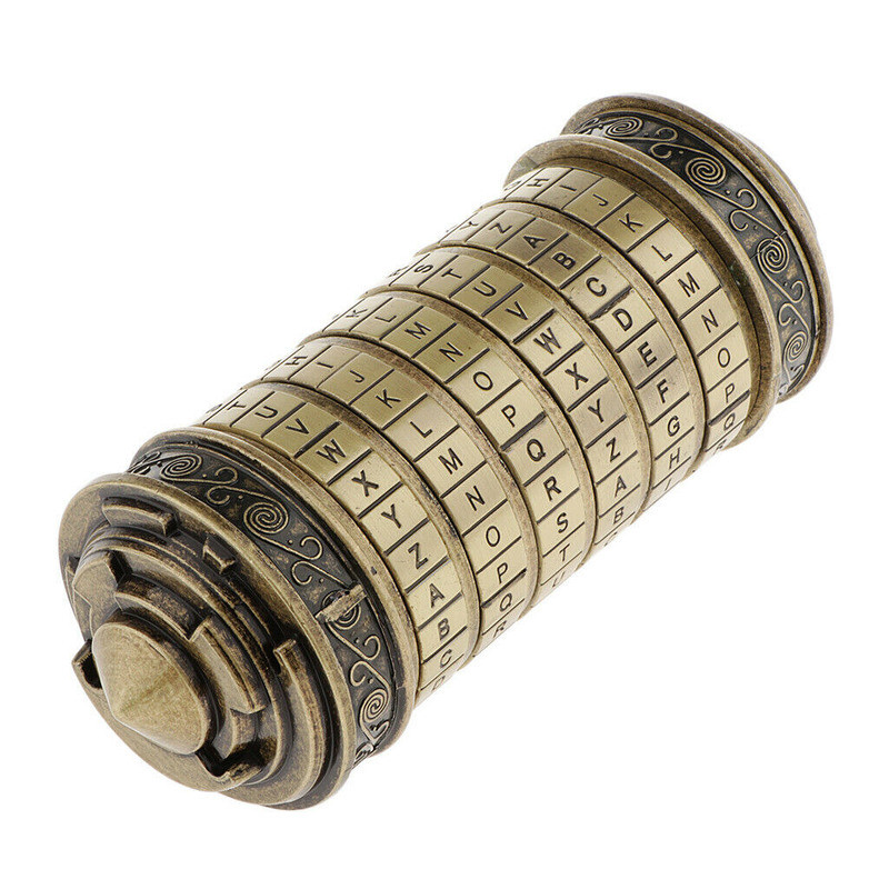 Pure Copper Da Vinci Code Lock Escape Password Props Creative Gift