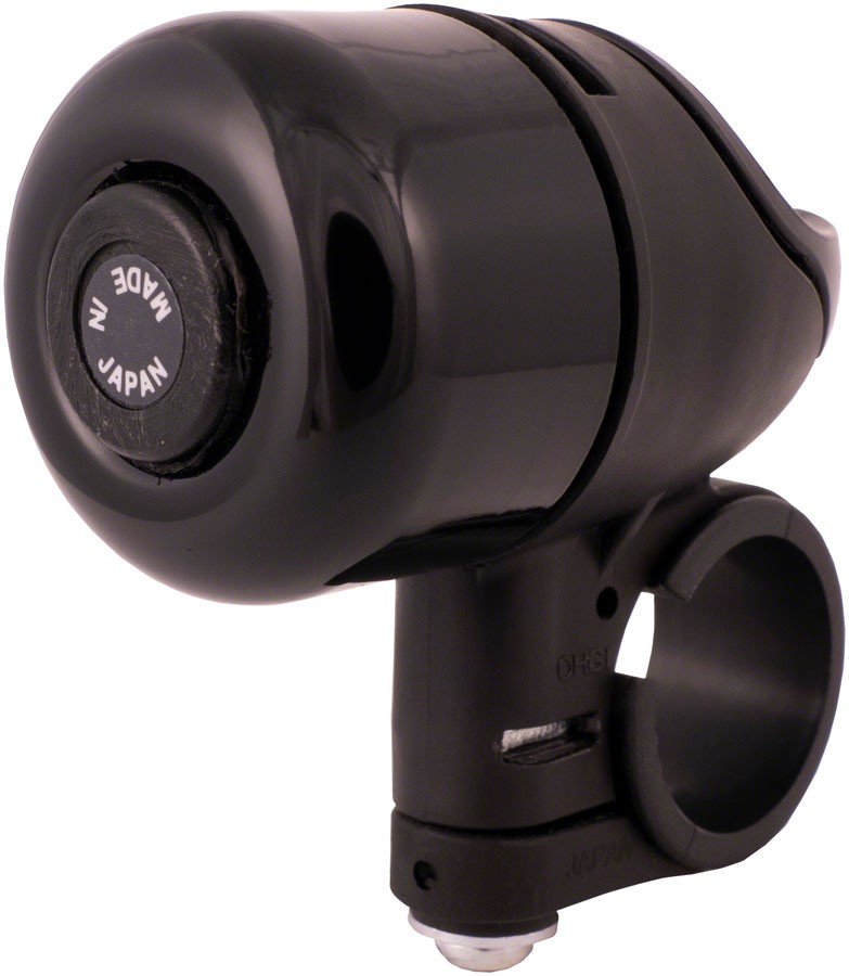 Mirrycle Ace Brass Bicycle Bell - Glossy Black, Solid Brass, Handlebar Mount