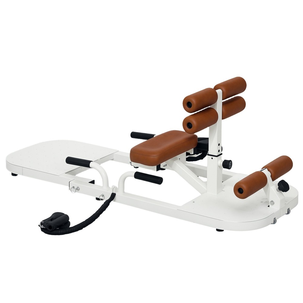 Sissy Squat Machine Hip Thrust Machine with Push Up Stand, White