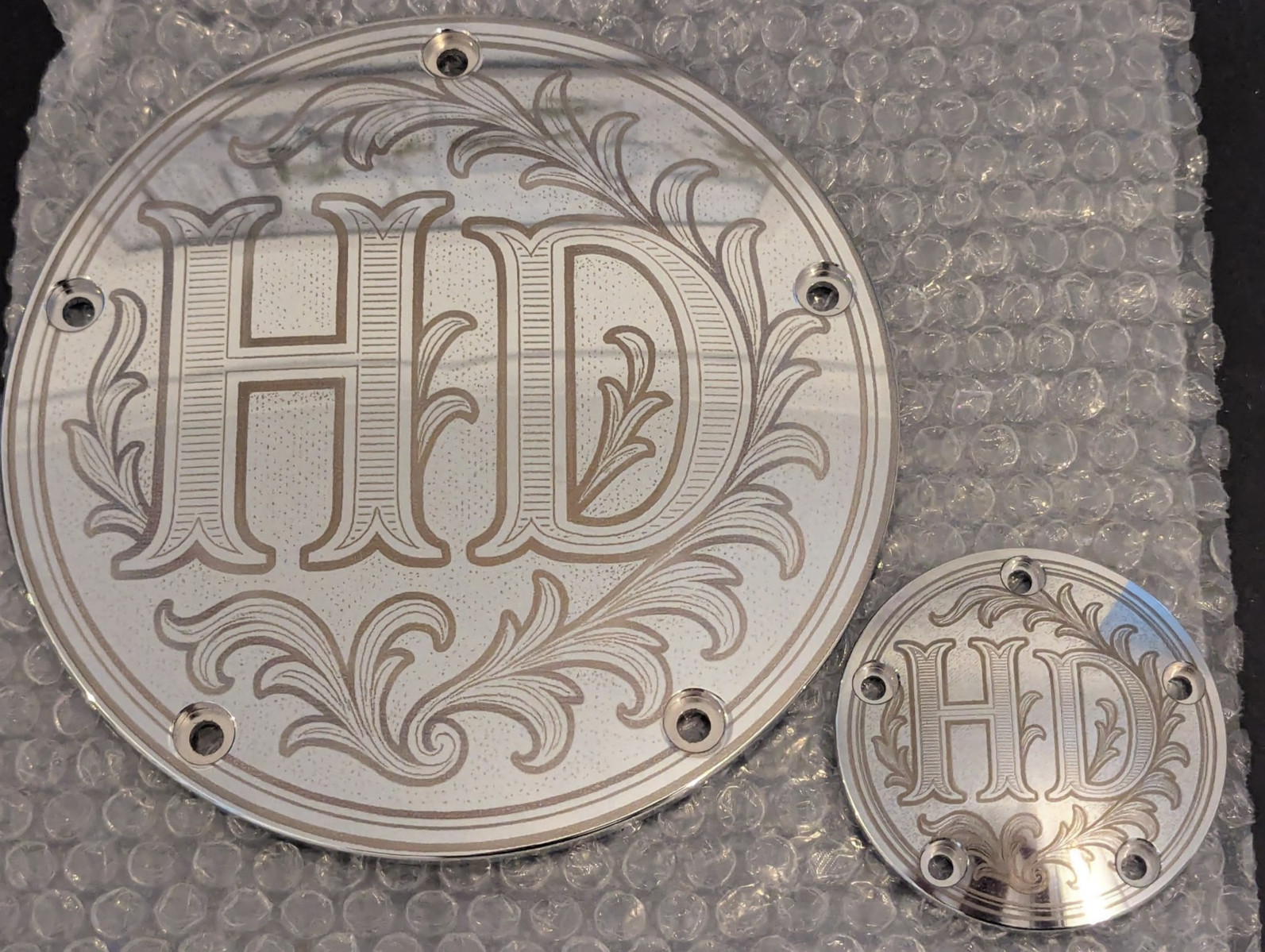 Custom Engraved Derby Cover and Timing Cover HD set Fits Harley Davidson