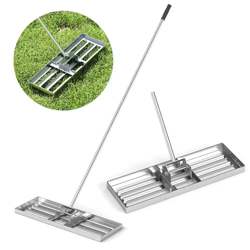 67 In. Lawn Leveling Rake Heavy-Duty Level Lawn Tool for Garden Backyard/Lawn Si