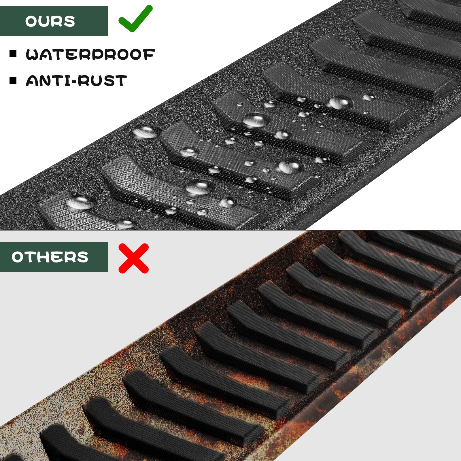 Fit 2017-2024 FORD F250 F350 F450 Superduty Crew Cab Running Board Bar Side Step