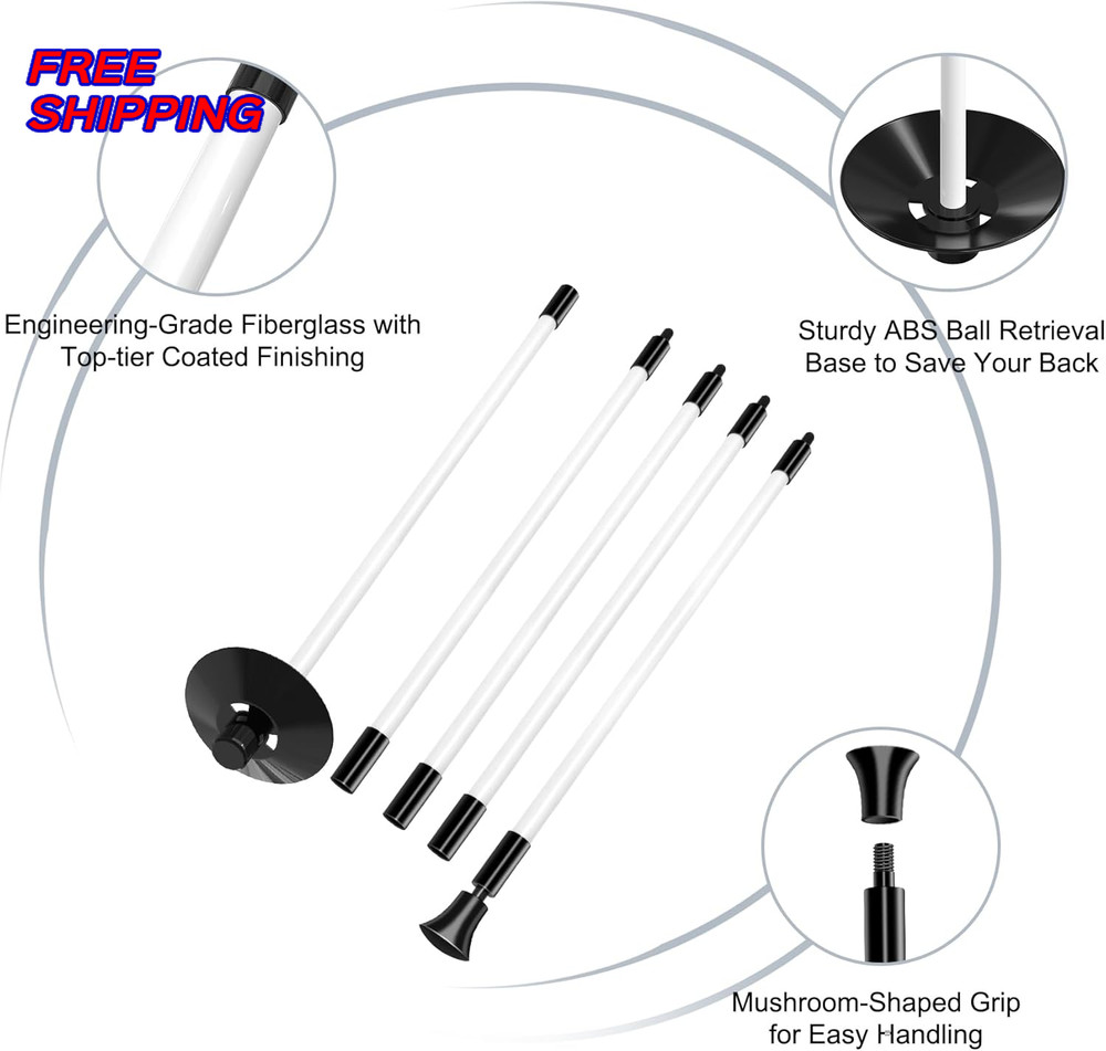 Golf Flagpole DetachableDesign Ball Retrieval Base Perfect for Backyard Practice