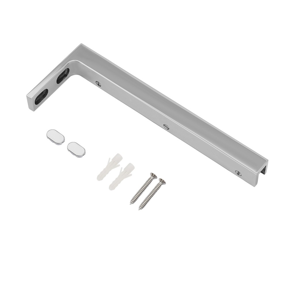 Glass Door L-Shape Stabilizing Bracket, Glass Support Bracket Stabilizer