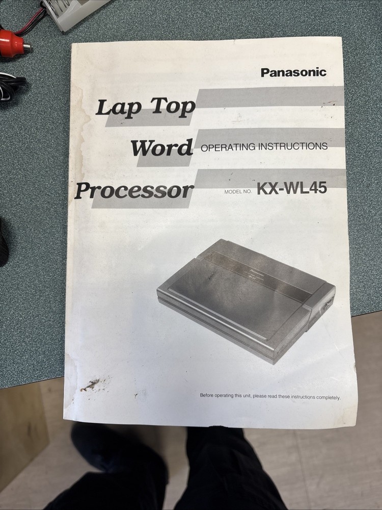 Panasonic Laptop Word Processor KX-WL45 Tested Working!