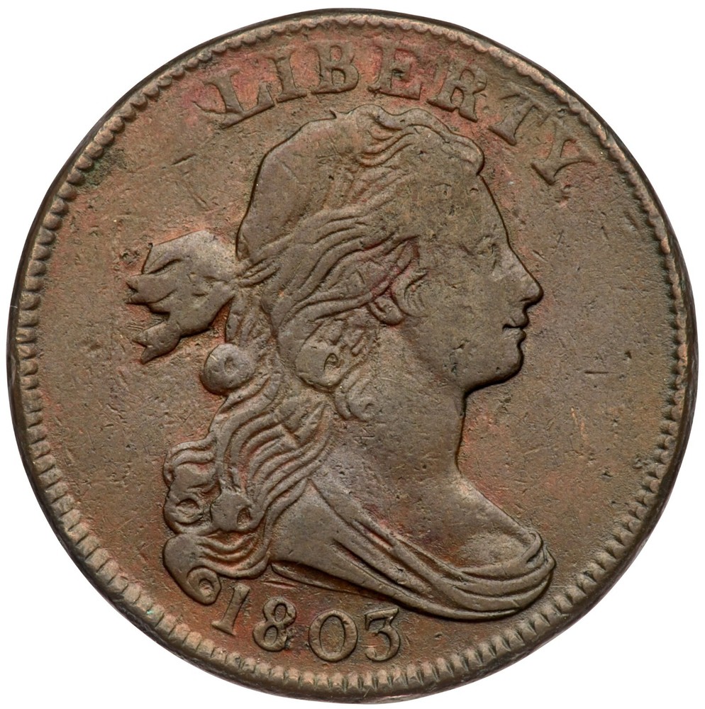 1803 S-252 R-2 Draped Bust Large Cent Coin 1c